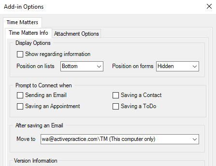 Reply to an Email Saved to Time Matters