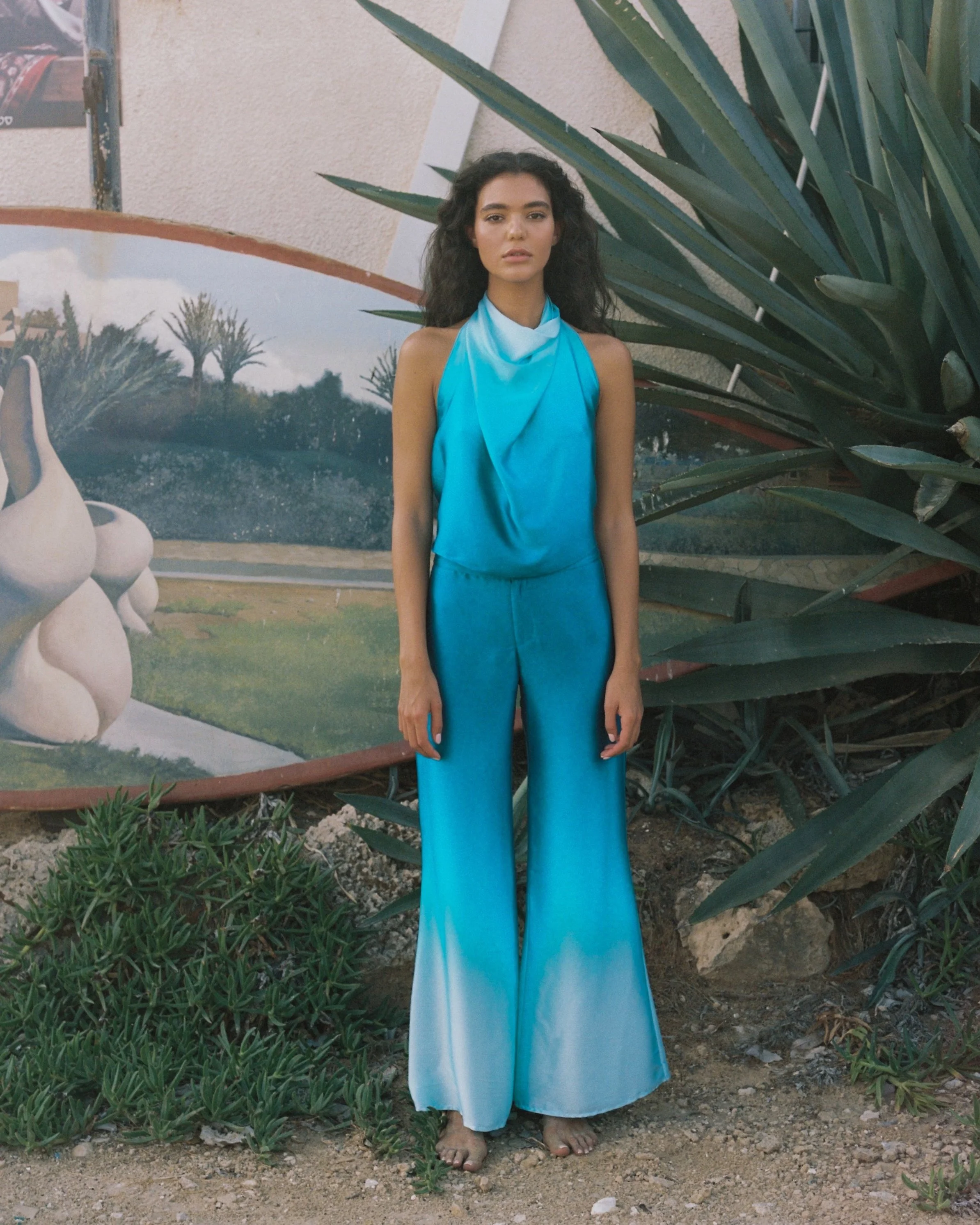 TURQUOISE OMBRÉ PANTS