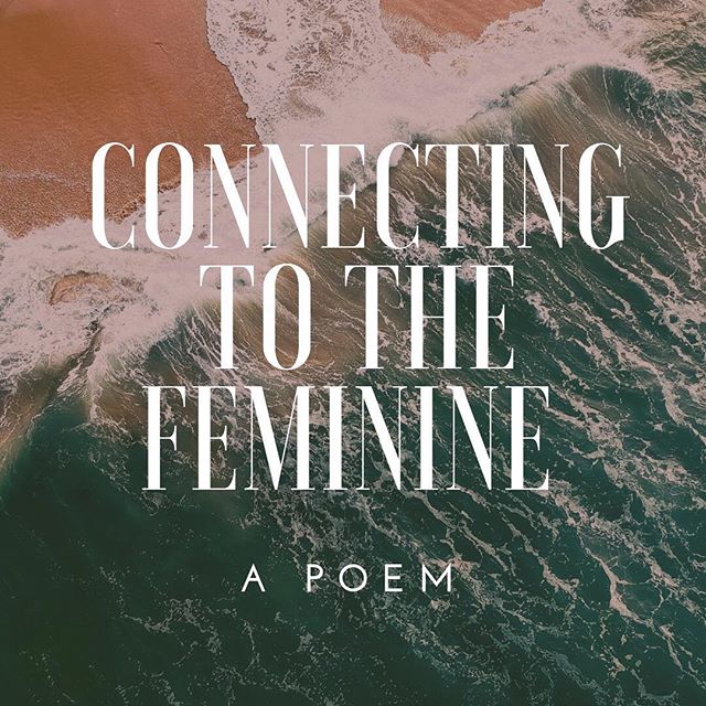 I wrote a poem about the ocean and how I feel empowered being near it and being connected to my feminine. As a modern woman I feel like get so caught up in my own ambitions and goals I sometimes forget to get quiet and go inward. Ladies, read this po
