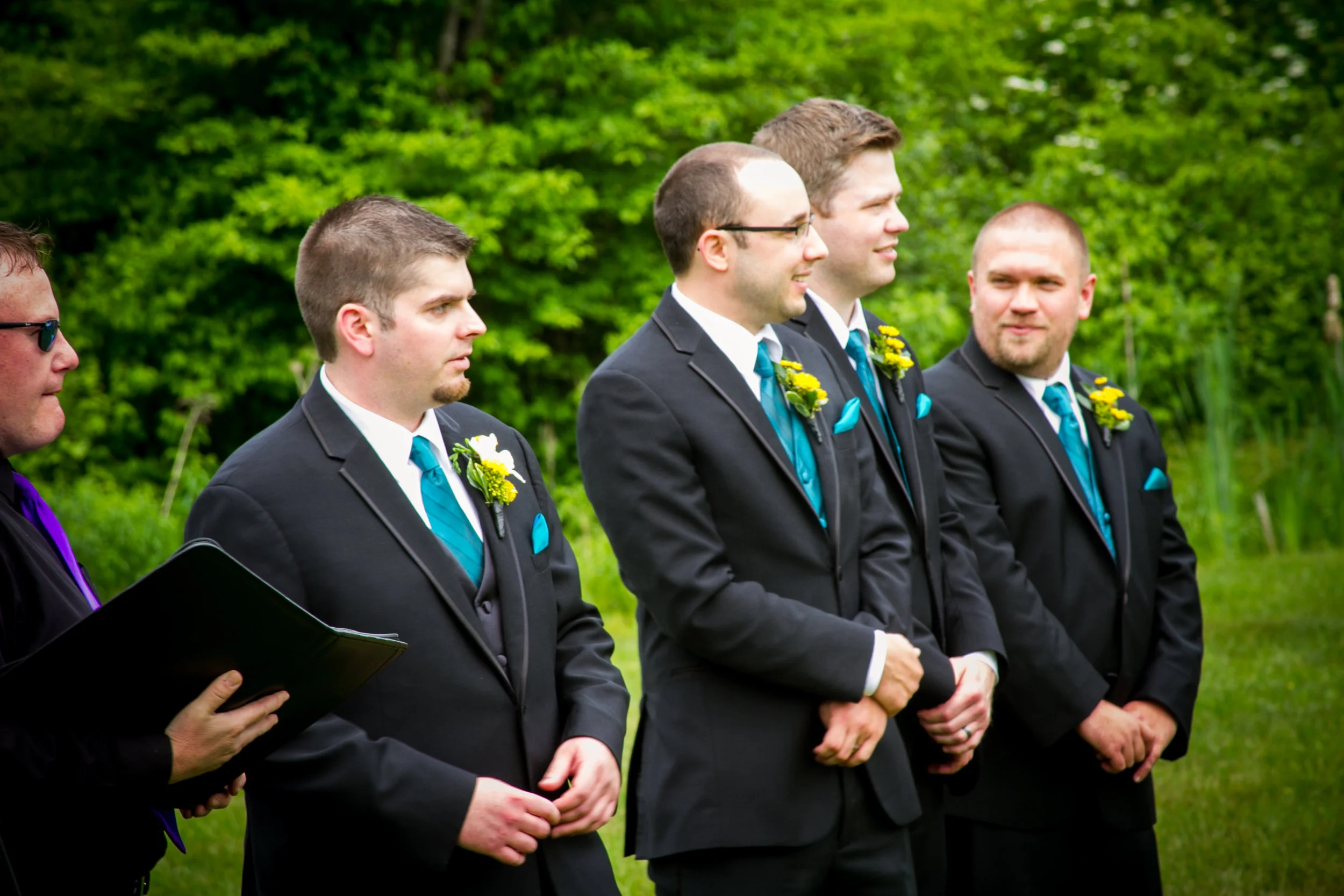 Waiting for the ceremony to start.