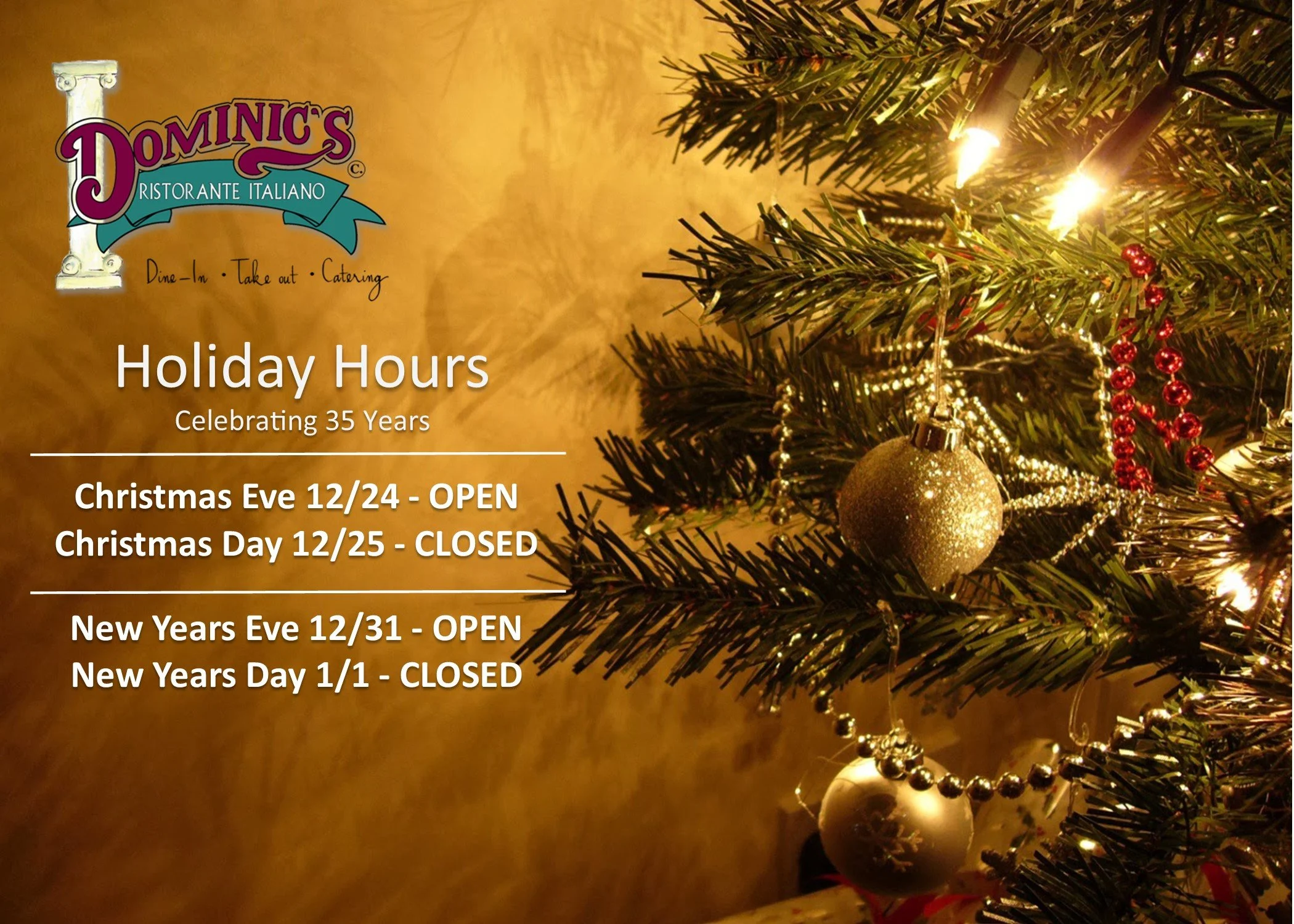 CLOSED - Christmas Day