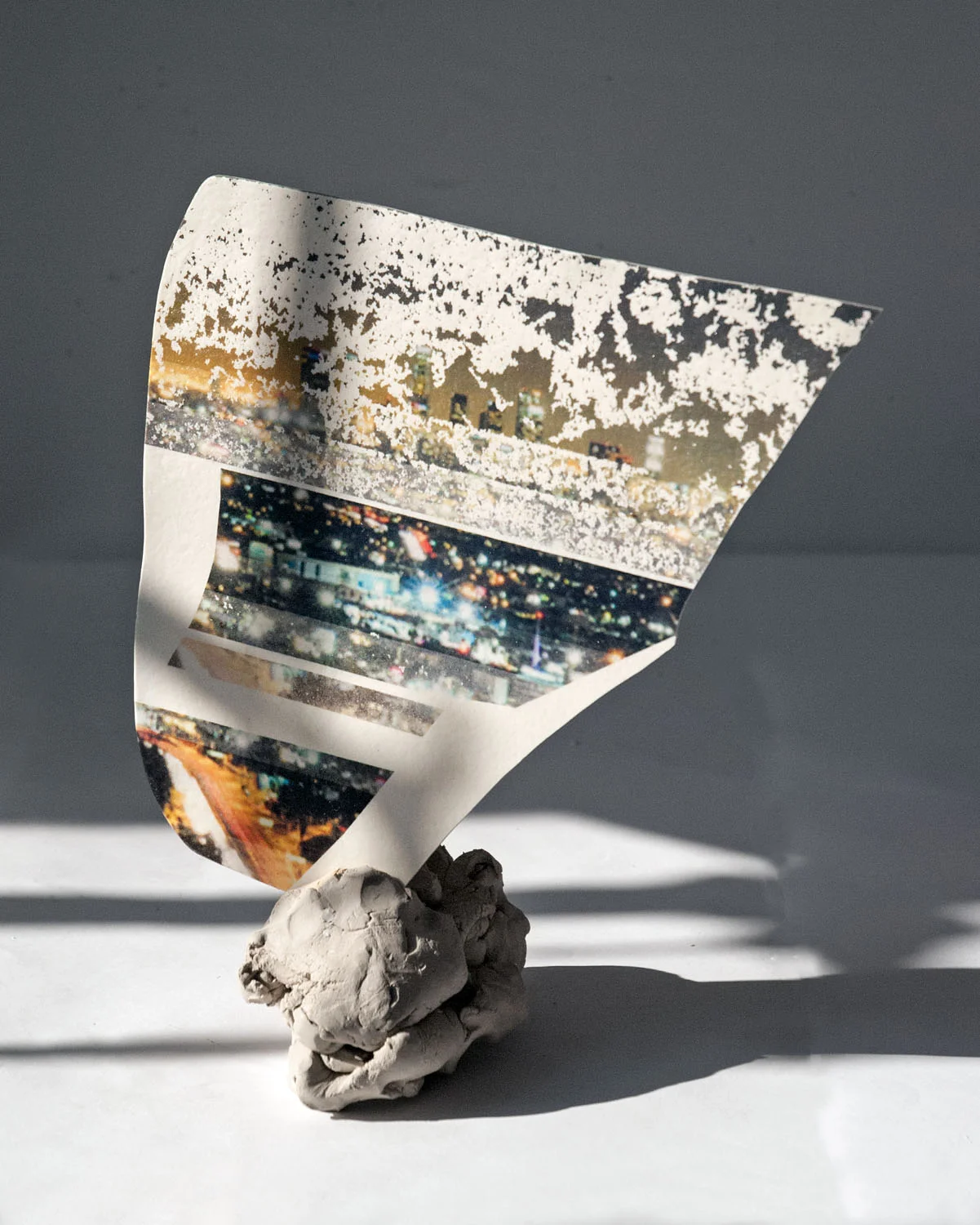   Mulholland Drive,  studio detail, 2016, acrylic on porcelain, clay 