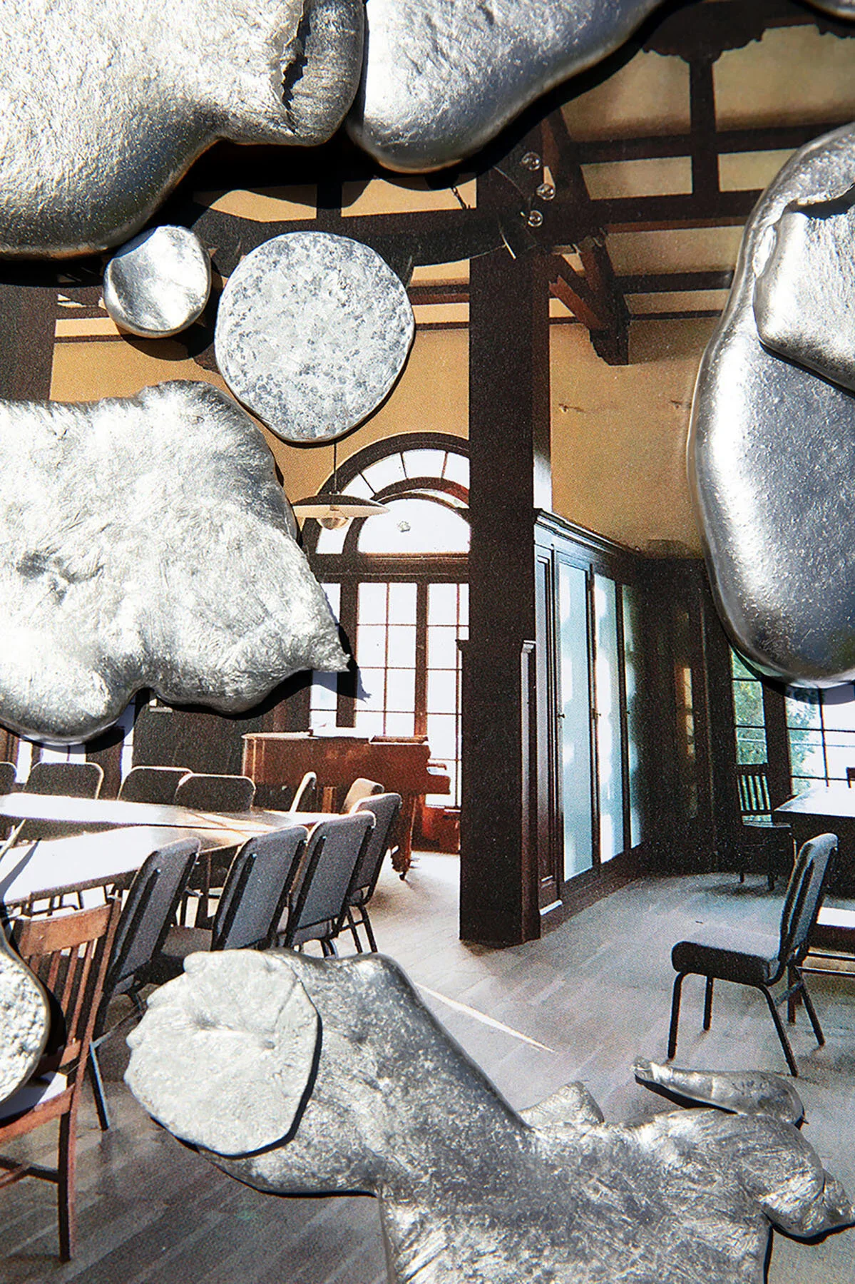   The Bender Room , an evening of new musical works by Kris Force, Brendan Glasson, and Coconut, featuring handmade instruments and video projection by Rebeca Bollinger, performed in the Mills College Bender Room—formerly part of the Margaret Carnegi