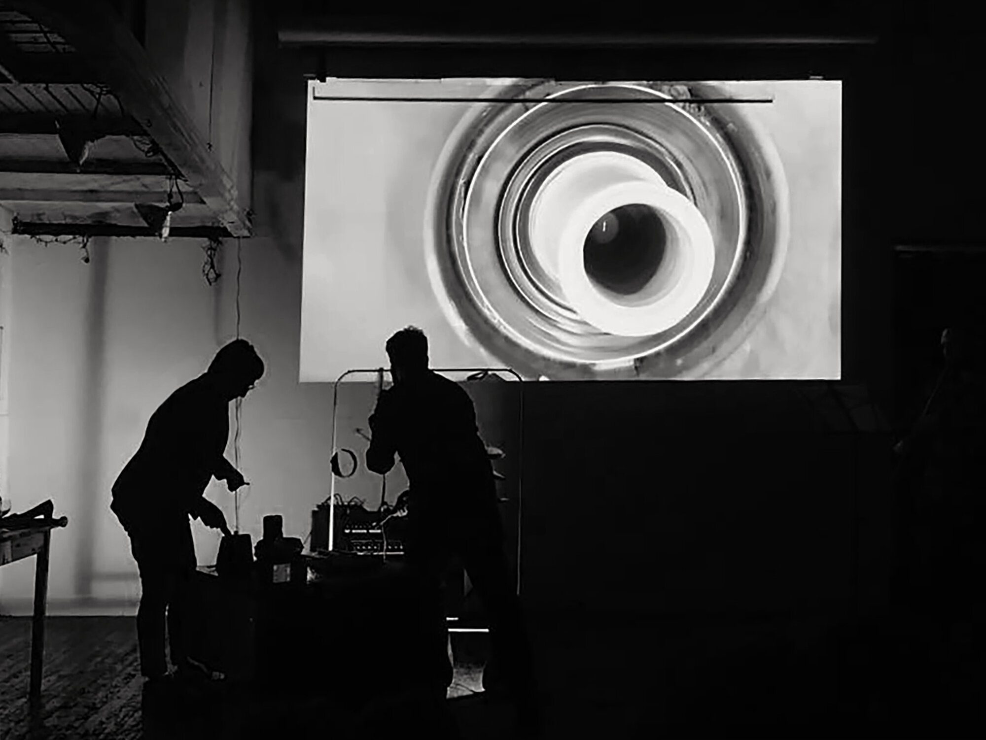   Vases and Hallucinations , performance, 2015, 5-minute projected movie with live sound from ceramics, percussion and Japanese shakuhachi flute, with Scott Hewicker and Steven Seidenberg. 