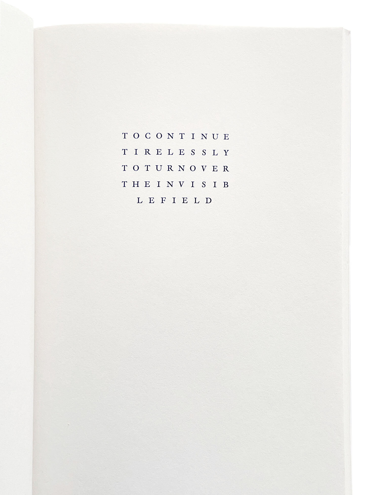   Threshold | Léonie Guyer and Rebeca Bollinger,  exhibition, 2020   Poem from: Franck André Jamme, New Exercises, Wave Books, 2008   