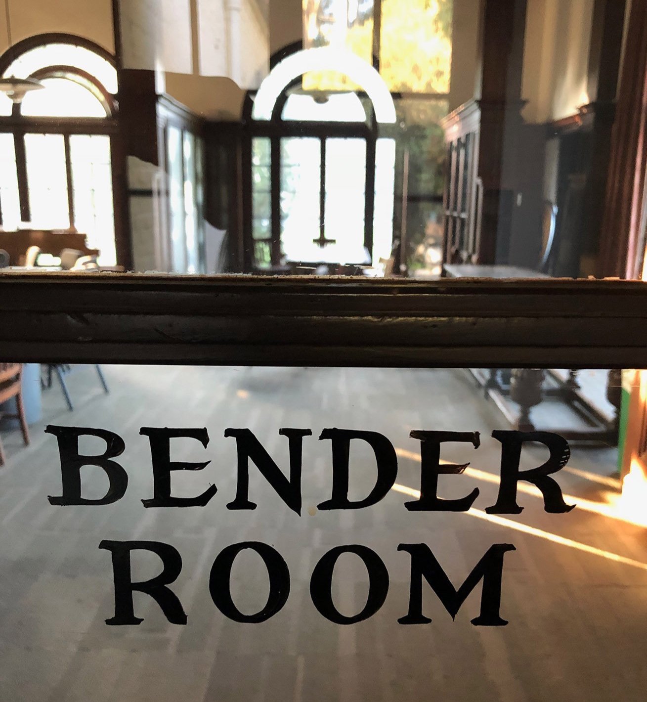   The Bender Room , an evening of new musical works by Kris Force, Brendan Glasson, and Coconut, featuring handmade instruments and video projection by Rebeca Bollinger, performed in the Mills College Bender Room—formerly part of the Margaret Carnegi