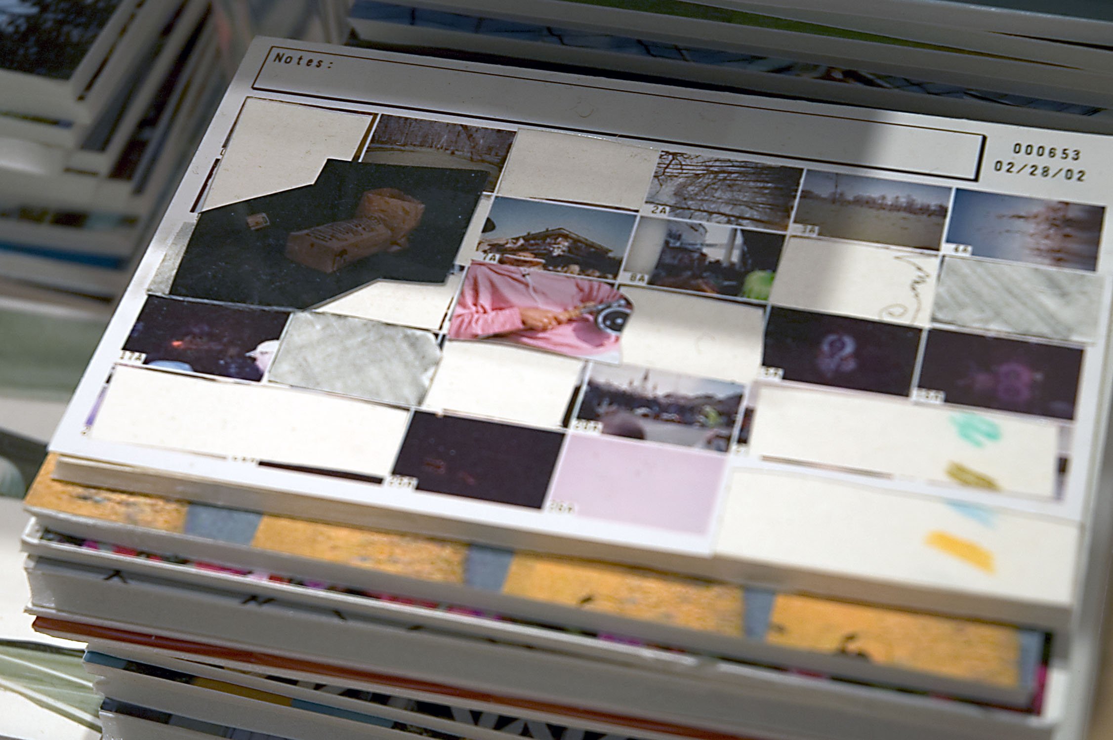   Fields 3-D , (detail), 2004, chromogenic prints, pencil on paper, glue, paper, foam core, Plexiglas, 5.25 x 7 x 6 inches 
