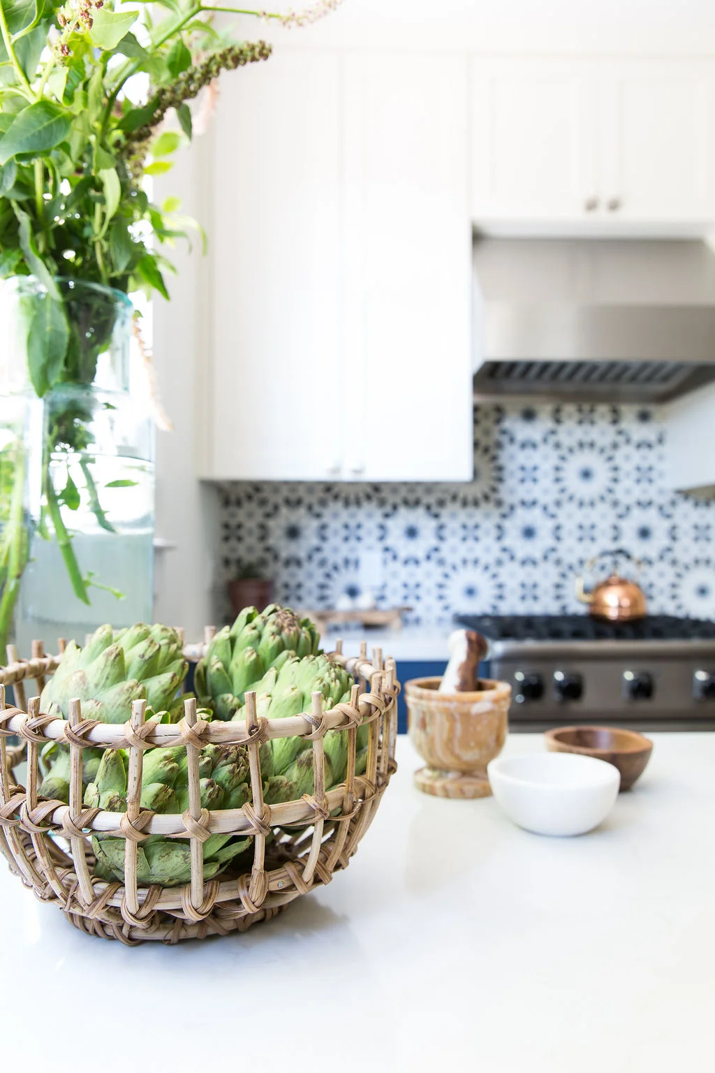 Love-&-Interiors-San-Francisco-Pacific-Heights-Transitional-Two-Tone-Blue-and-White-Kitchen-with-Moroccan-Cement-Tile-Plant.jpg