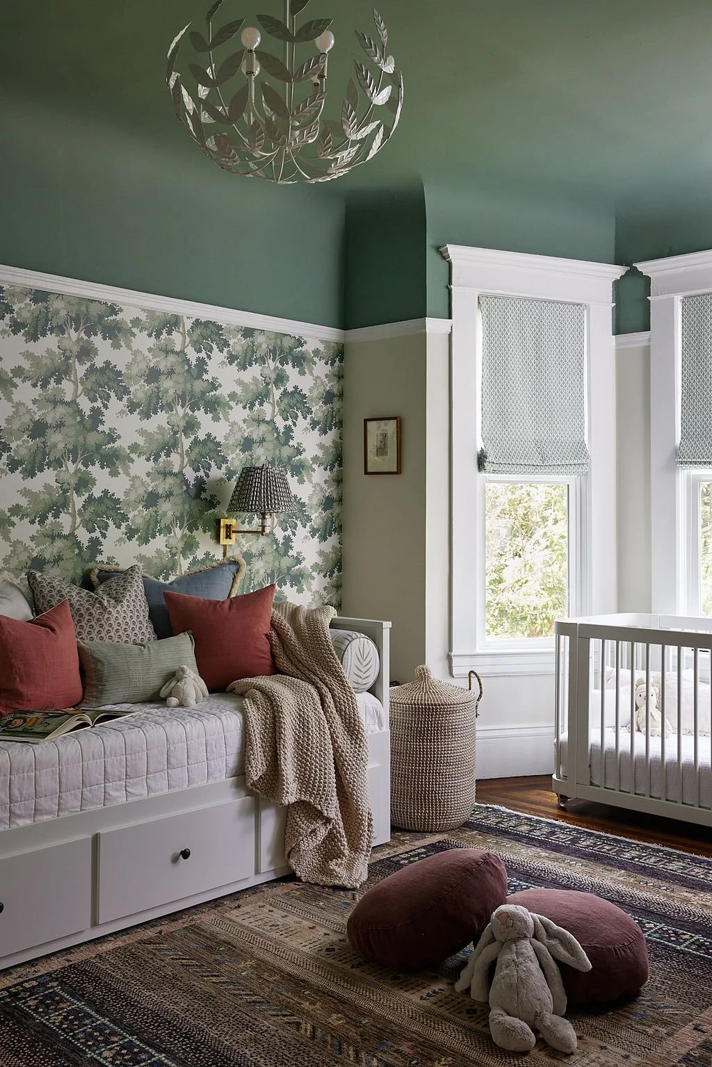 Love-and-Interiors-San Francisco-Nursery-Daybed-Green-Wallpaper.jpg