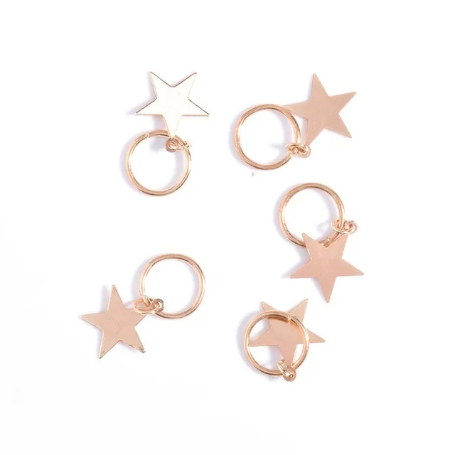 STAR HAIR RING (SET OF 5)