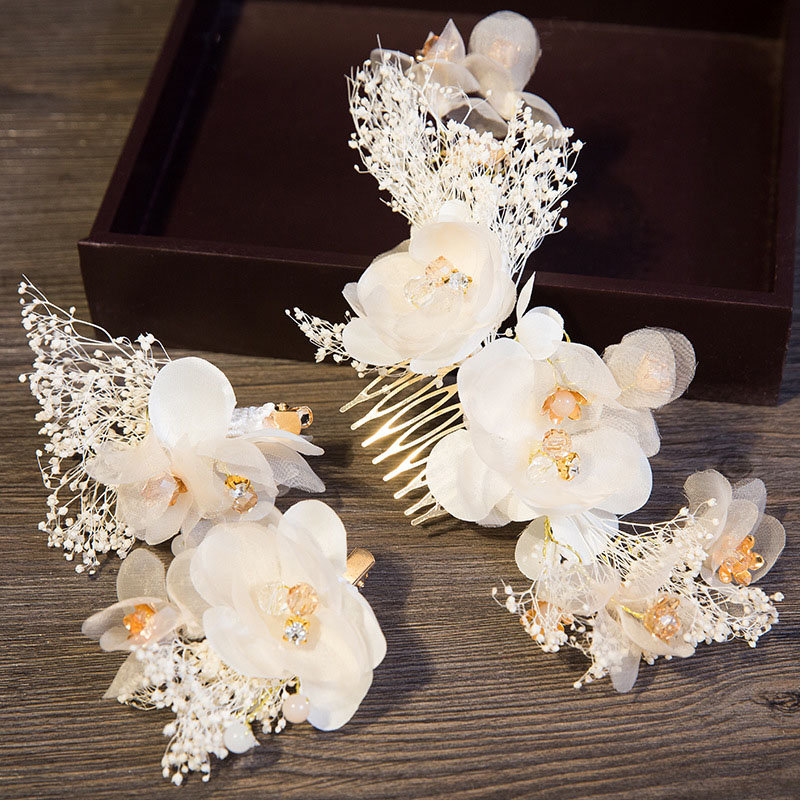 MILADY FLOWER COMB & CLIPS