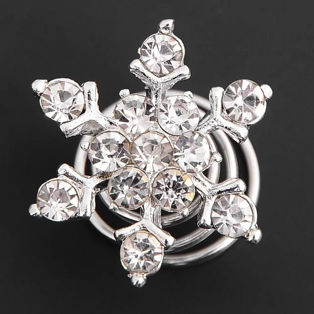 SNOWFLAKE HAIR SPIRAL (SET OF 5)
