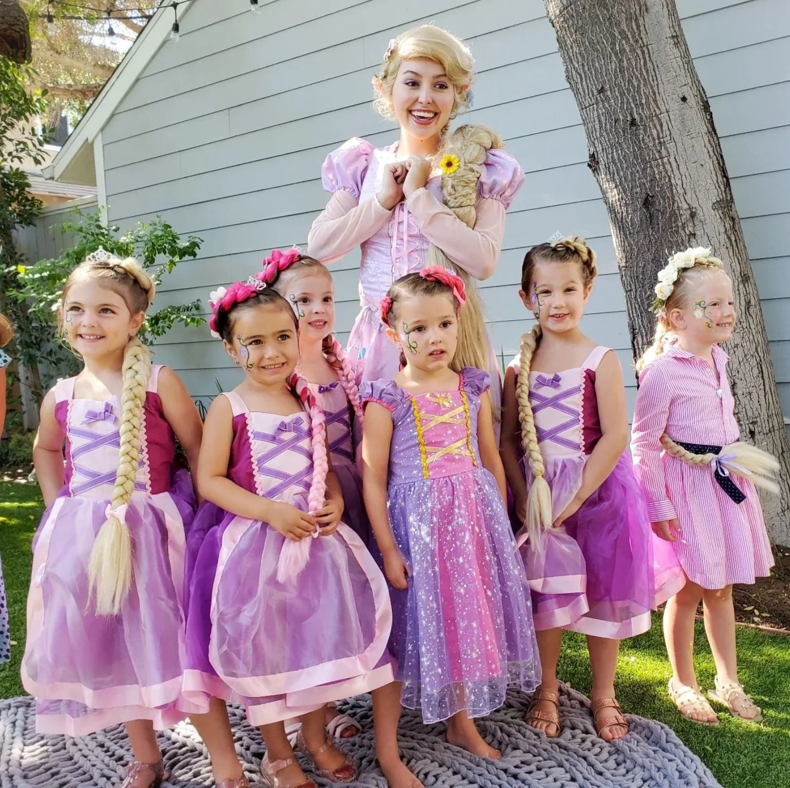 Rapunzel party braids Los Angeles