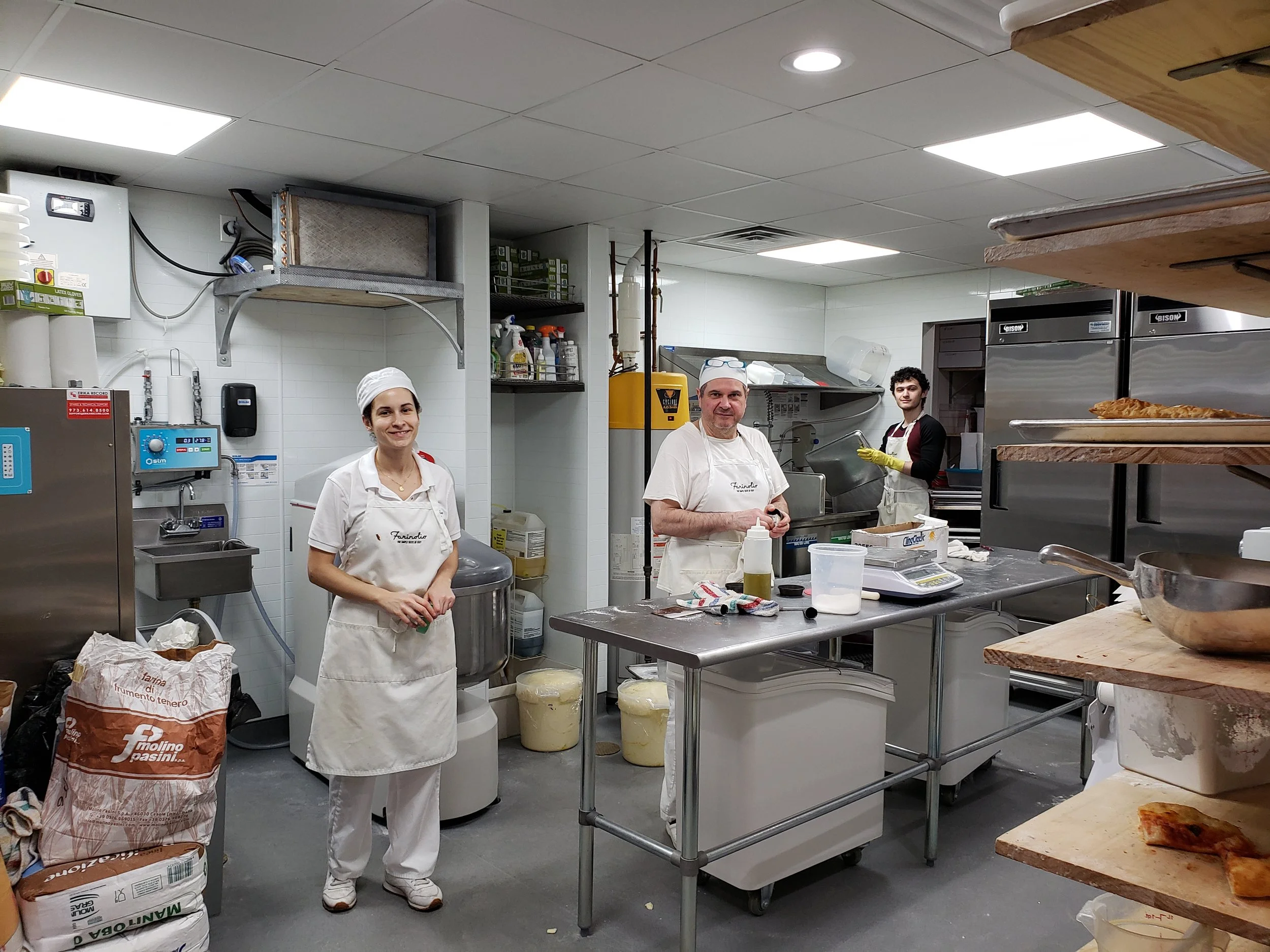 Head Baker Tonino Salvatori and his staff