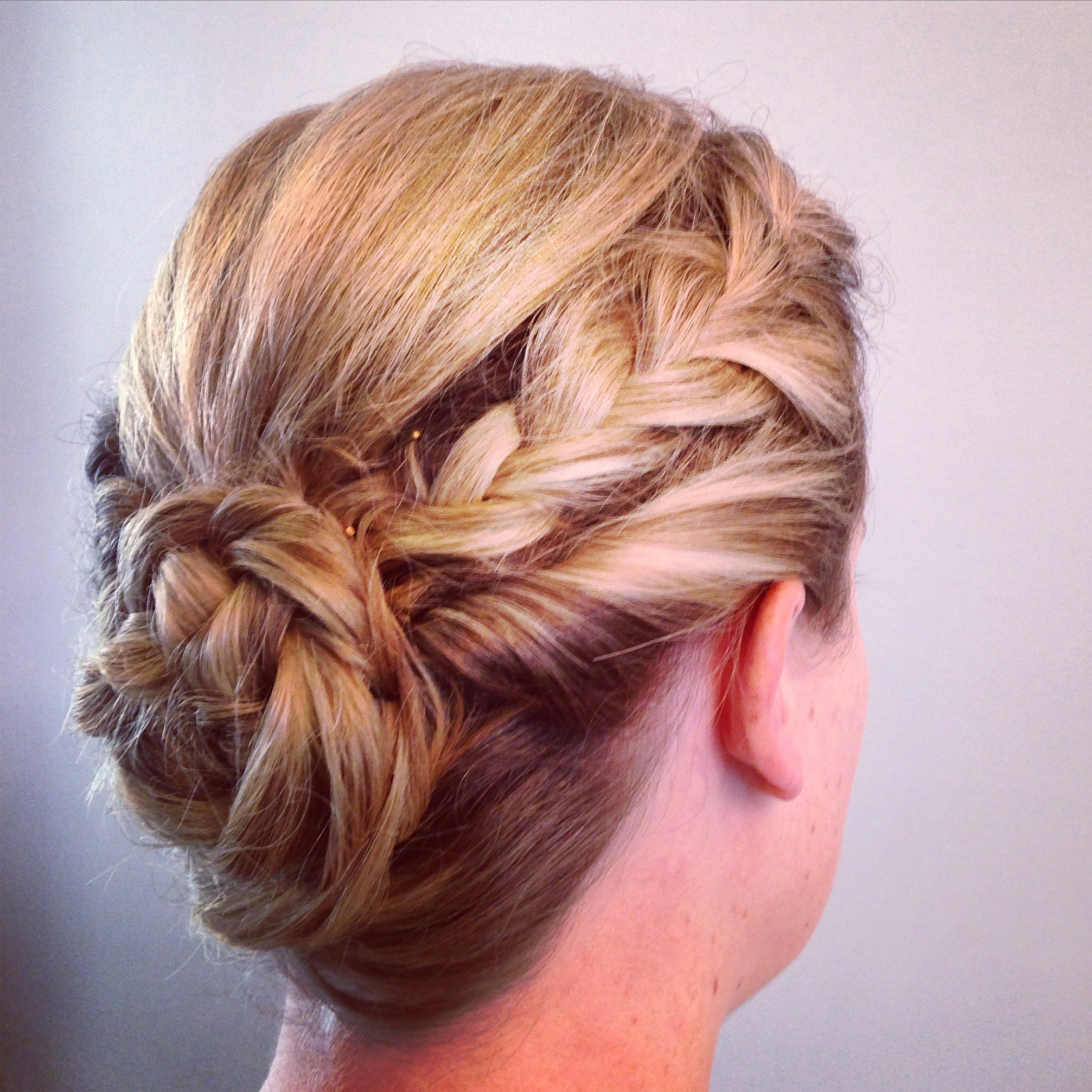 Casual but classy updo with texture