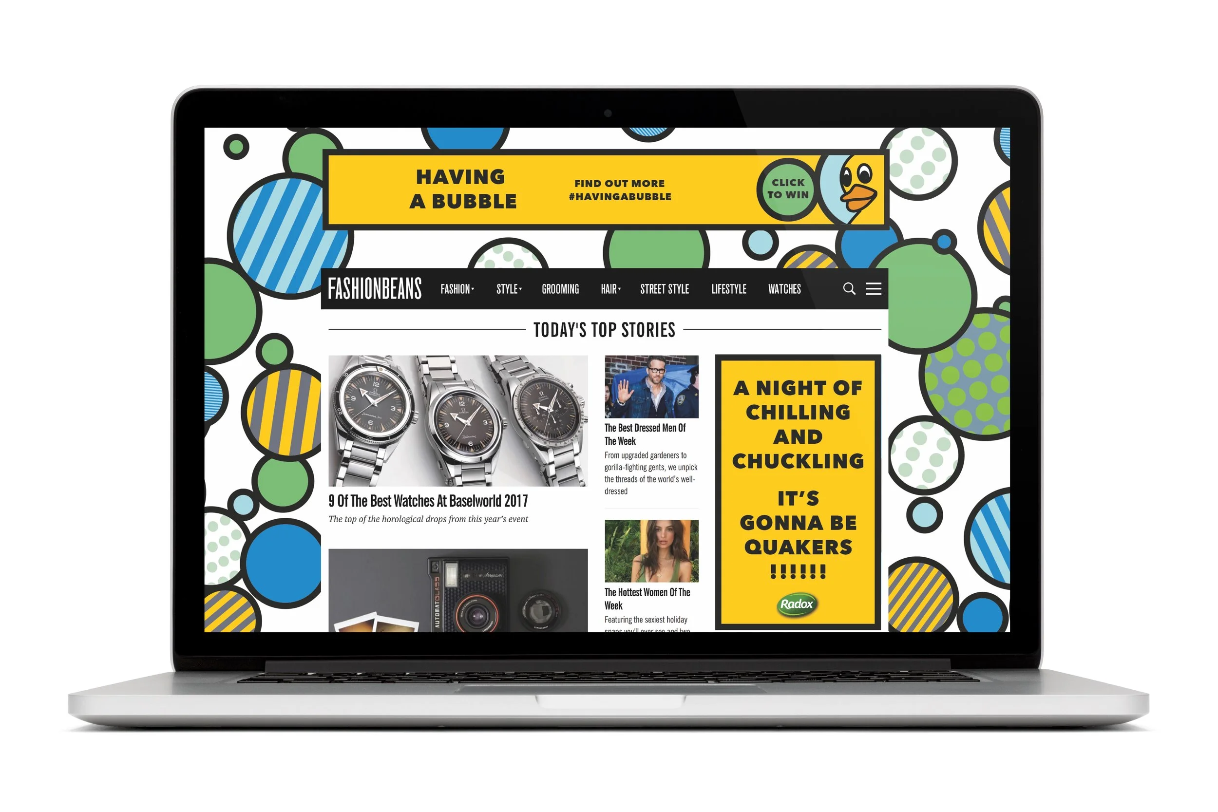 Radox - Homepage Takeover Campaign Roll Out
