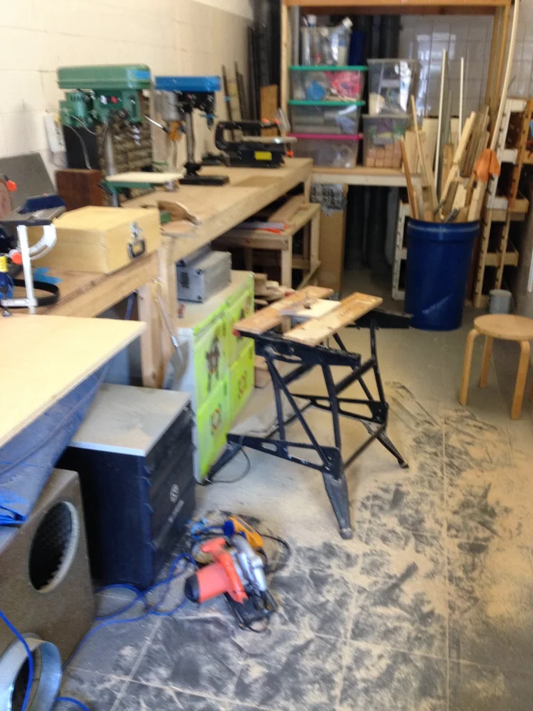 Making blocks is messy business.