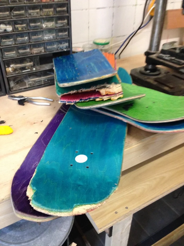 Skate stools in the making.