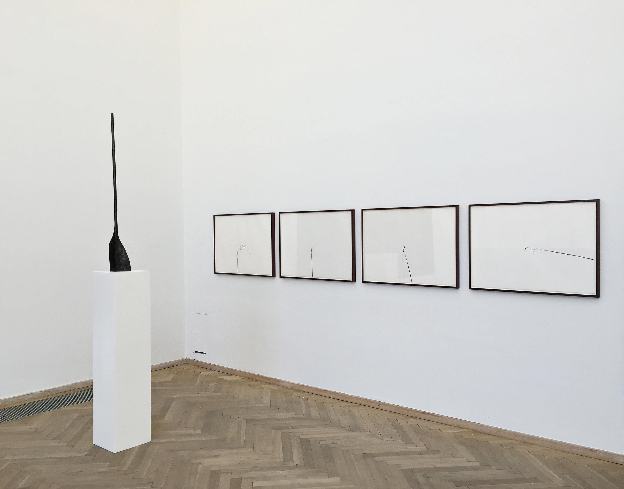  Installation view, JAN GROTH, Sign - Drawing, Tapestry, Sculpture, Galleri Riis / Chart Art Fair, 2015 