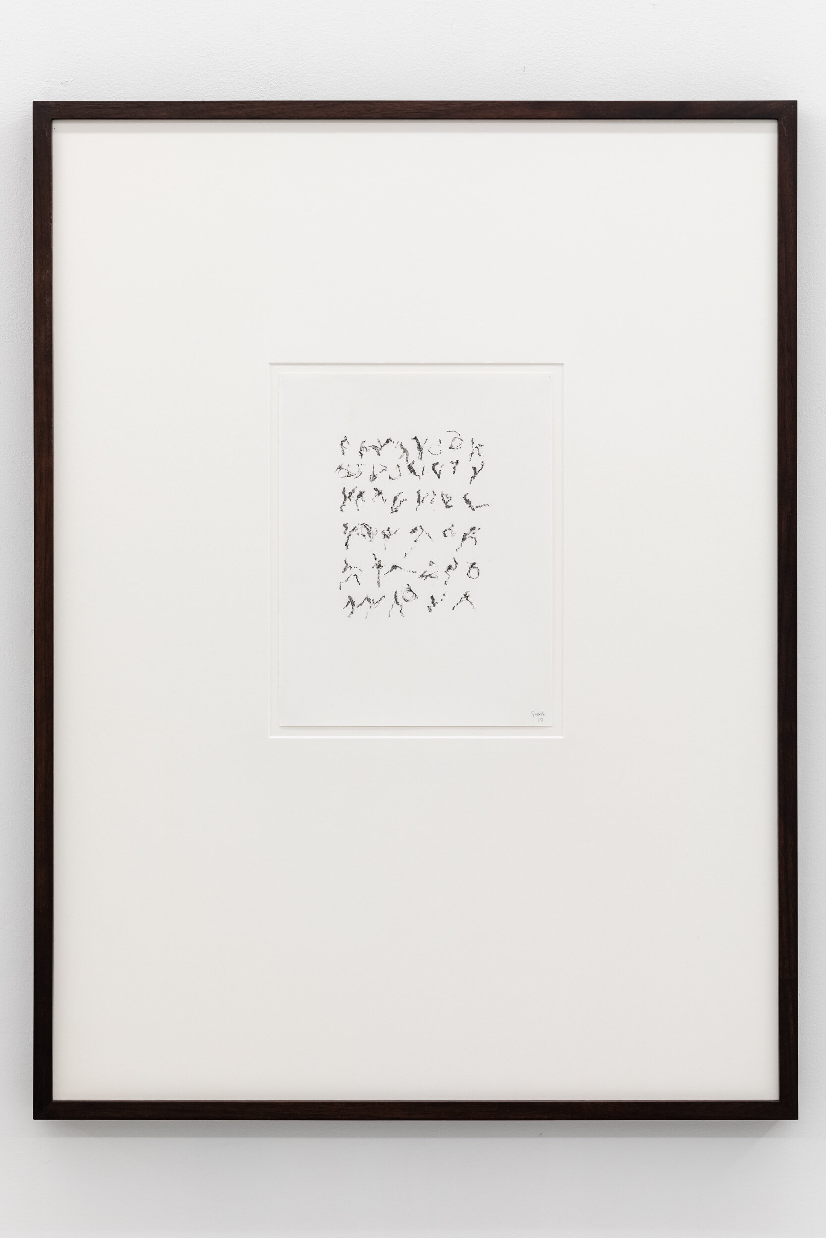  Untitled, 2019. Crayon on paper. 27,7 x 21, 5 cm. Custom frame with UV/AR glass 