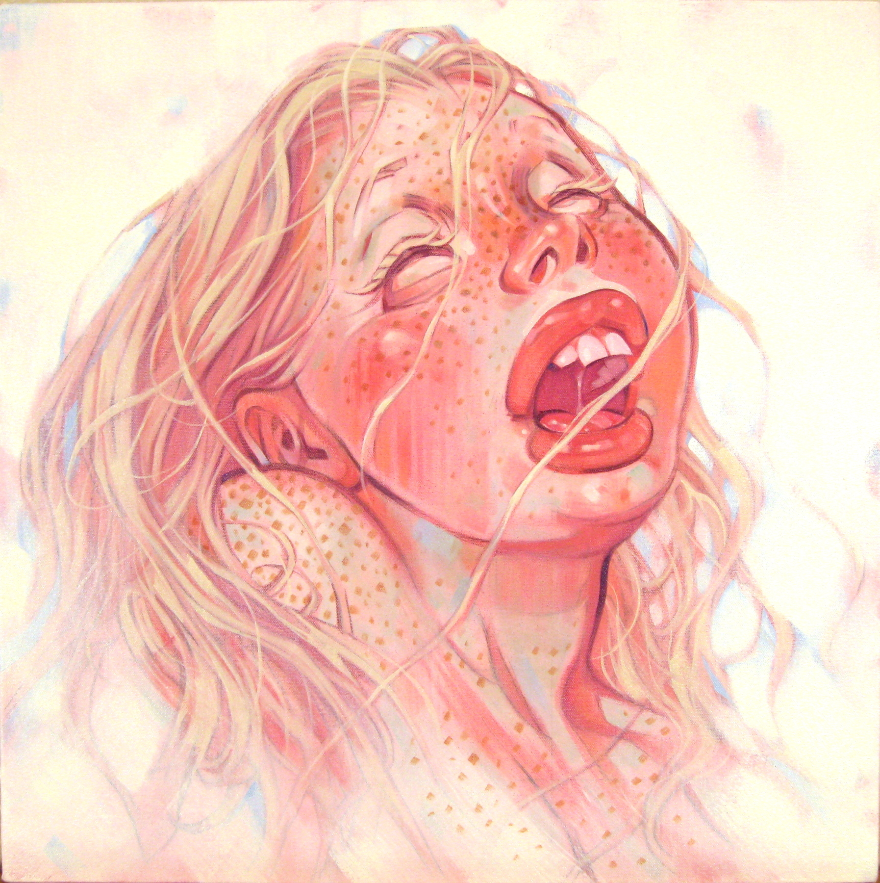 Ecstasy, 2009, oil on canvas, 20 x 20 inches, by Taiyo la Paix