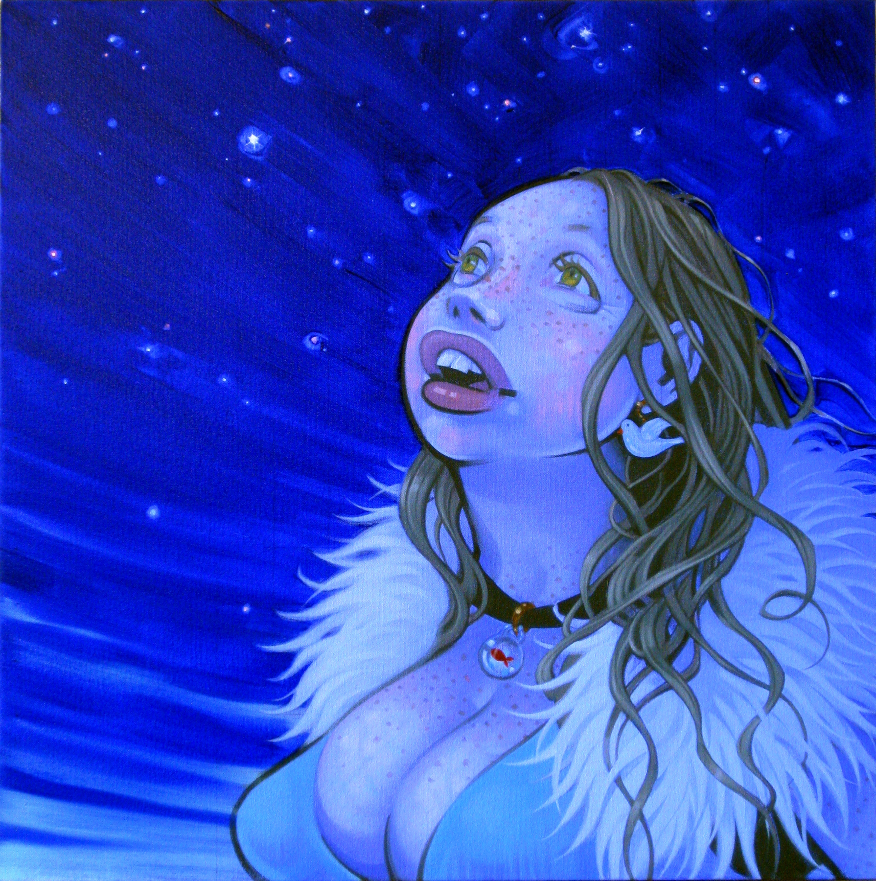 Twinkle, 2009, courtesy of Greg Jacob, oil on canvas, 24 x 24 inches, by Taiyo la Paix