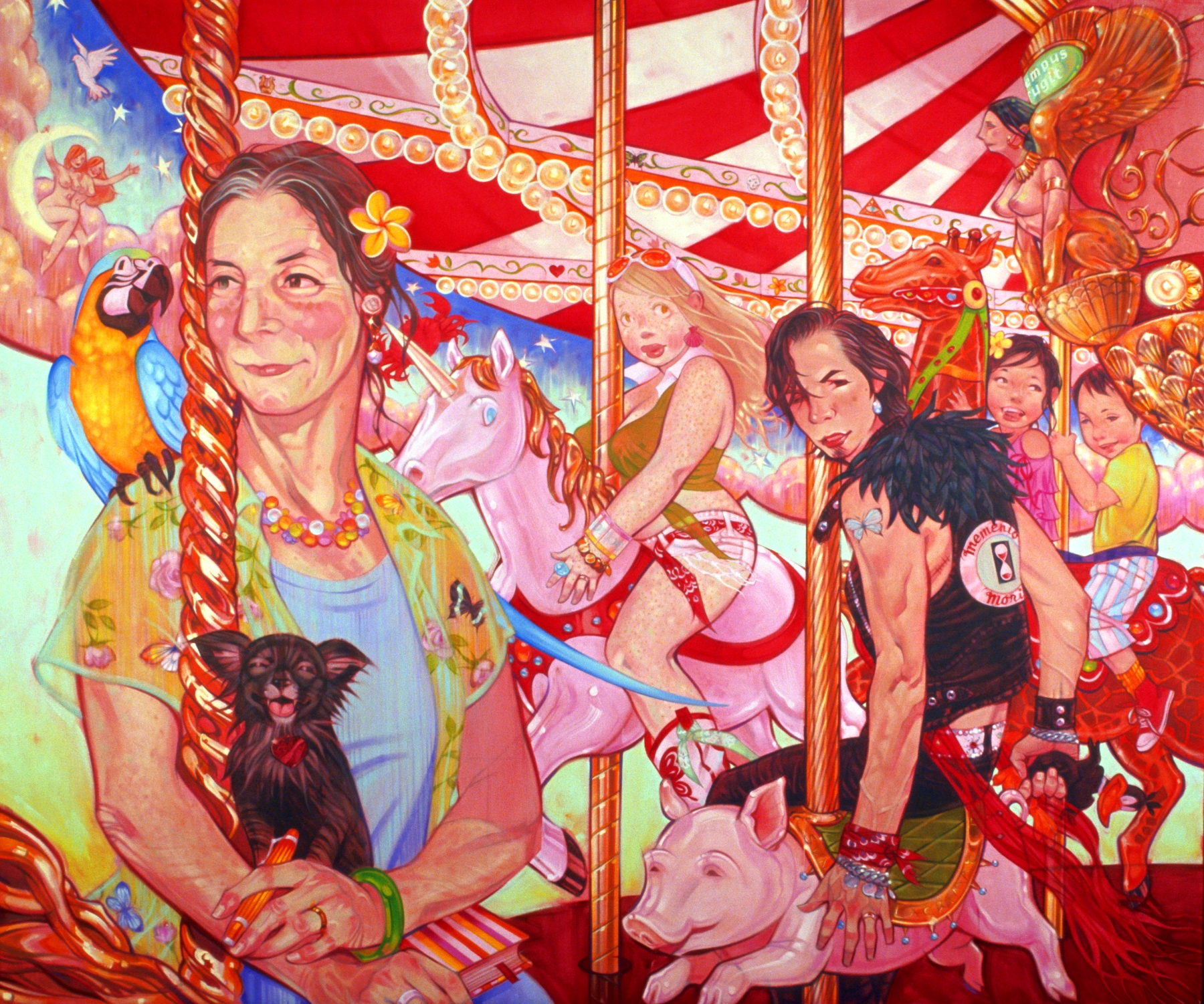 Elizabeth (Ma between Brain Surgeries), 2007, oil on canvas, 54 x 65 inches, by Taiyo la Paix