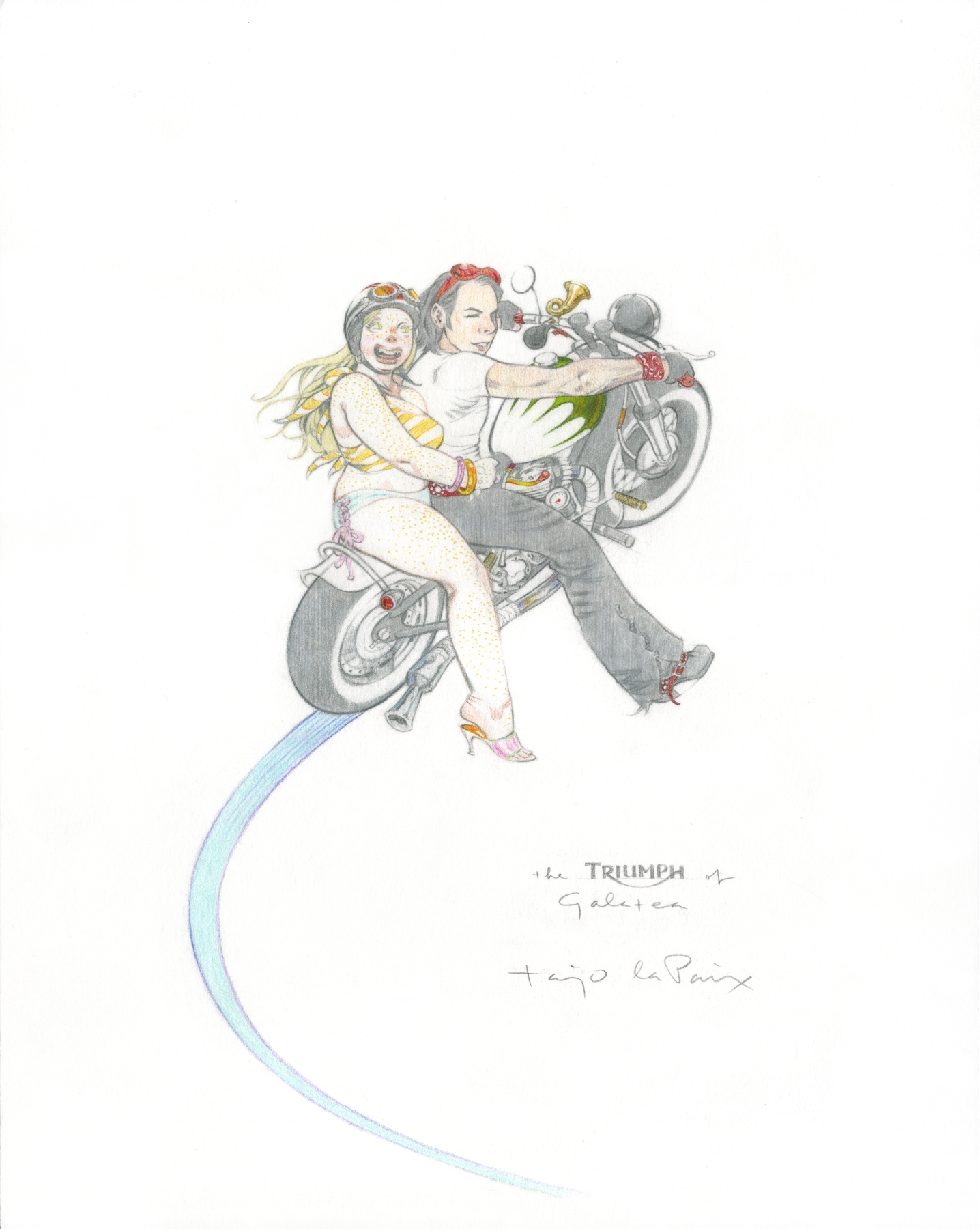 The Triumph of Galatea, 2007, courtesy of Steven Matijcio, pencil on paper, 13 x 10 inches