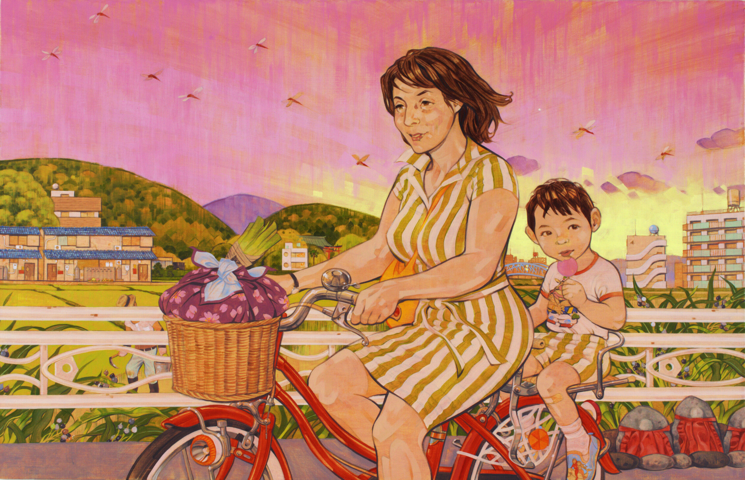 Mama's Song, 2019, oil on linen, 28 x 43 inches, by Taiyo la Paix