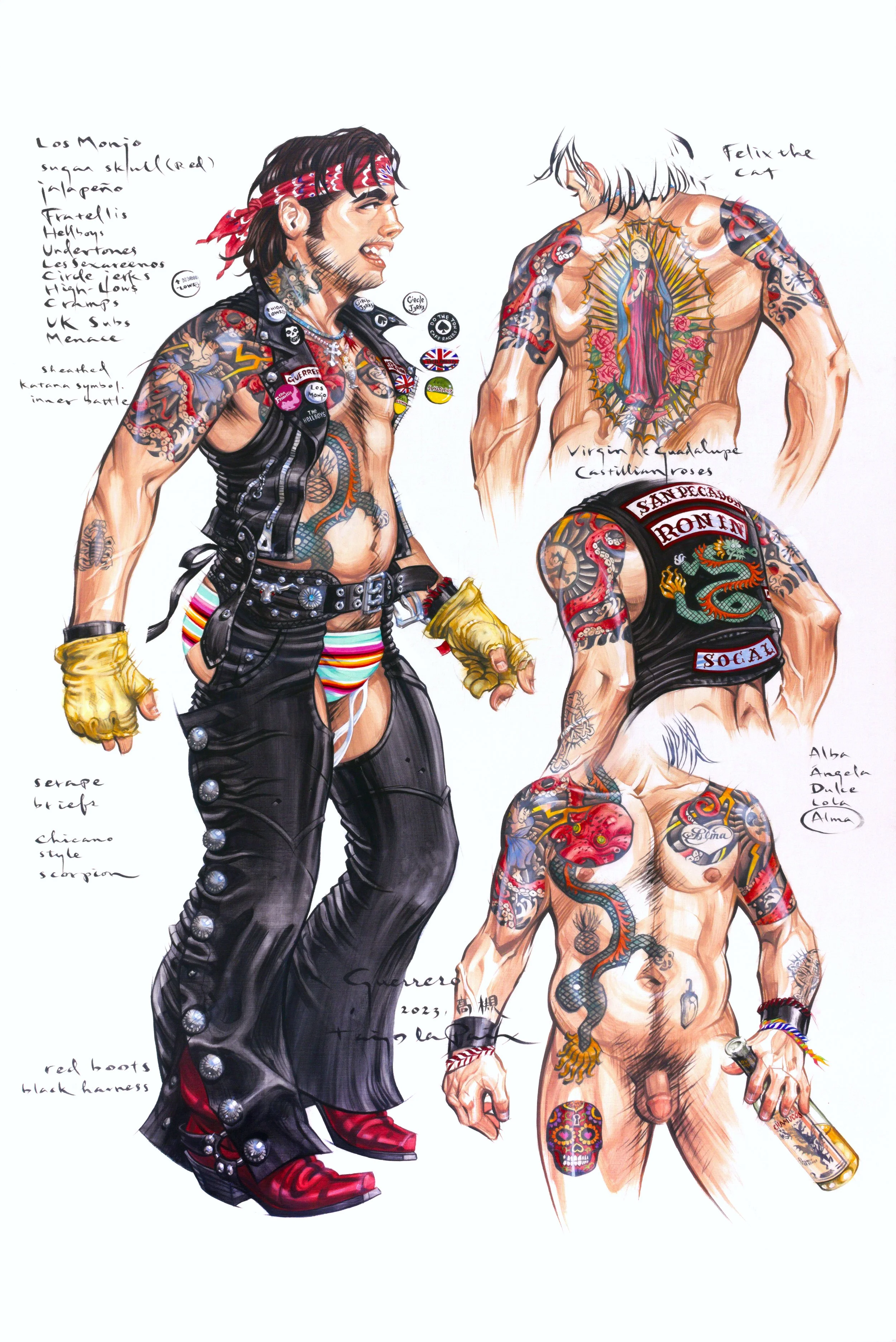 Guerrero, 2023, oil on linen, 66 x 44 inches