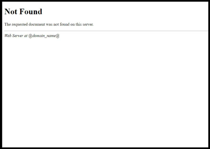 pagina 404 non personalizzata