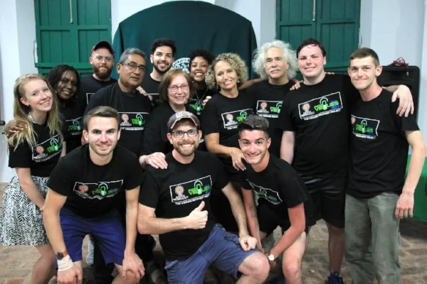  The Vieques Recovery Project Team from left to right: Michele Ciz, Aziza Kabibi, Jacob Martinez (top back), Armando Torres, Sebastian Escobar, Dr. Diana Peck, Shaney Lara, Dr. Lori Ramos, Robert Rabin, Tiernan Doyle, Matt Mullins, (bottom front) Tom Smith, Dante Portella, Nick Gomez