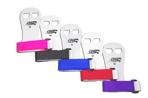 Beginner palm grips; cover the palm (sit at the base of the middle 2 fingers). Retail for $12.50 - $16.50 online