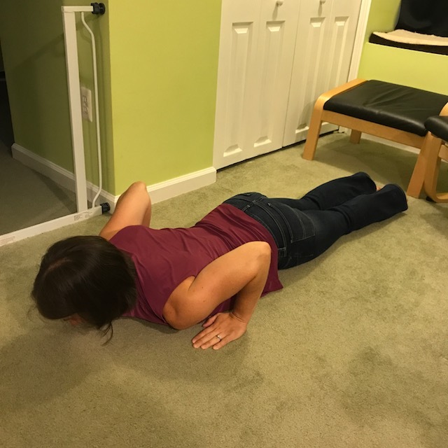 Starting position - note hand placement