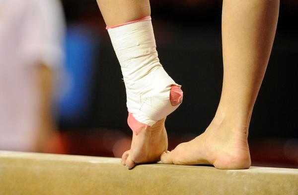 taping for sprain or sprained ankle 