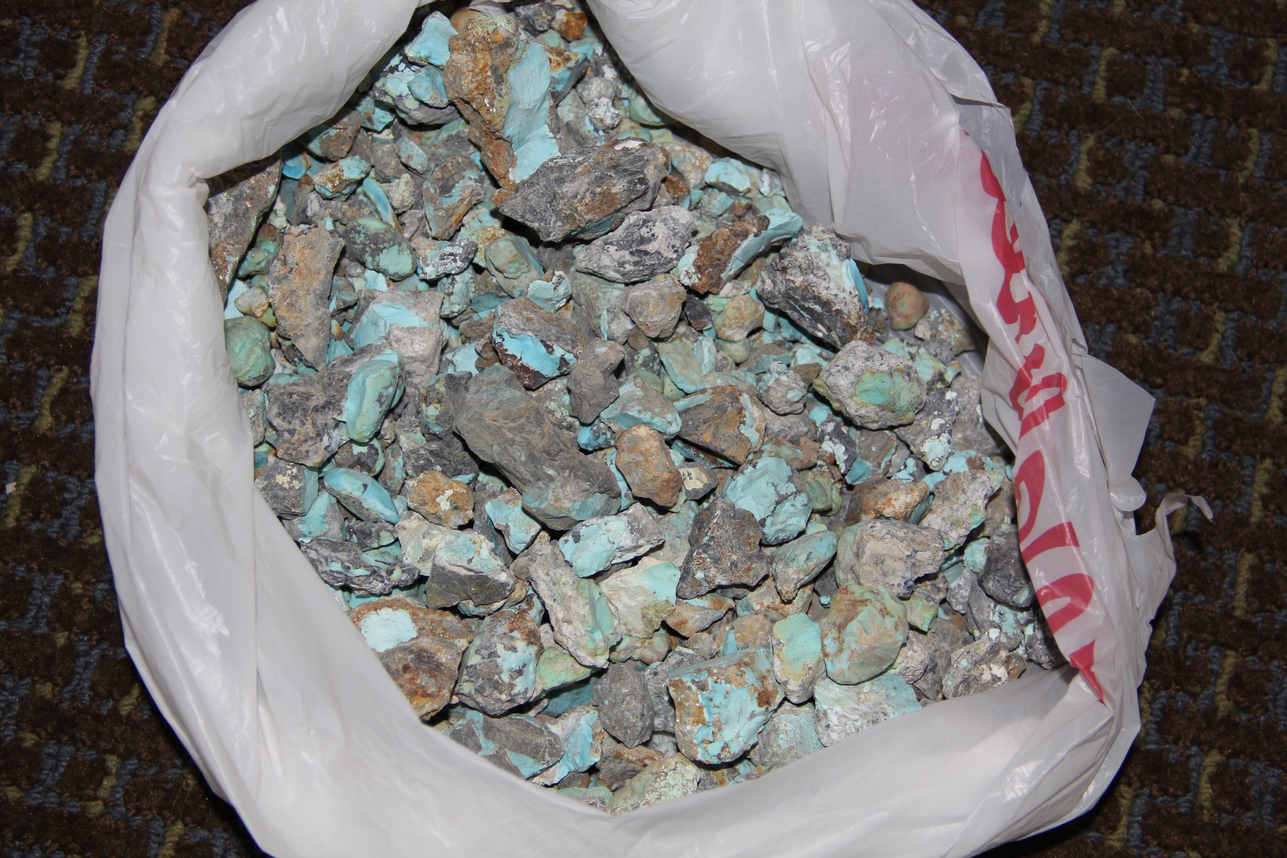 Blue Moon Turquoise Rough In The Bag
