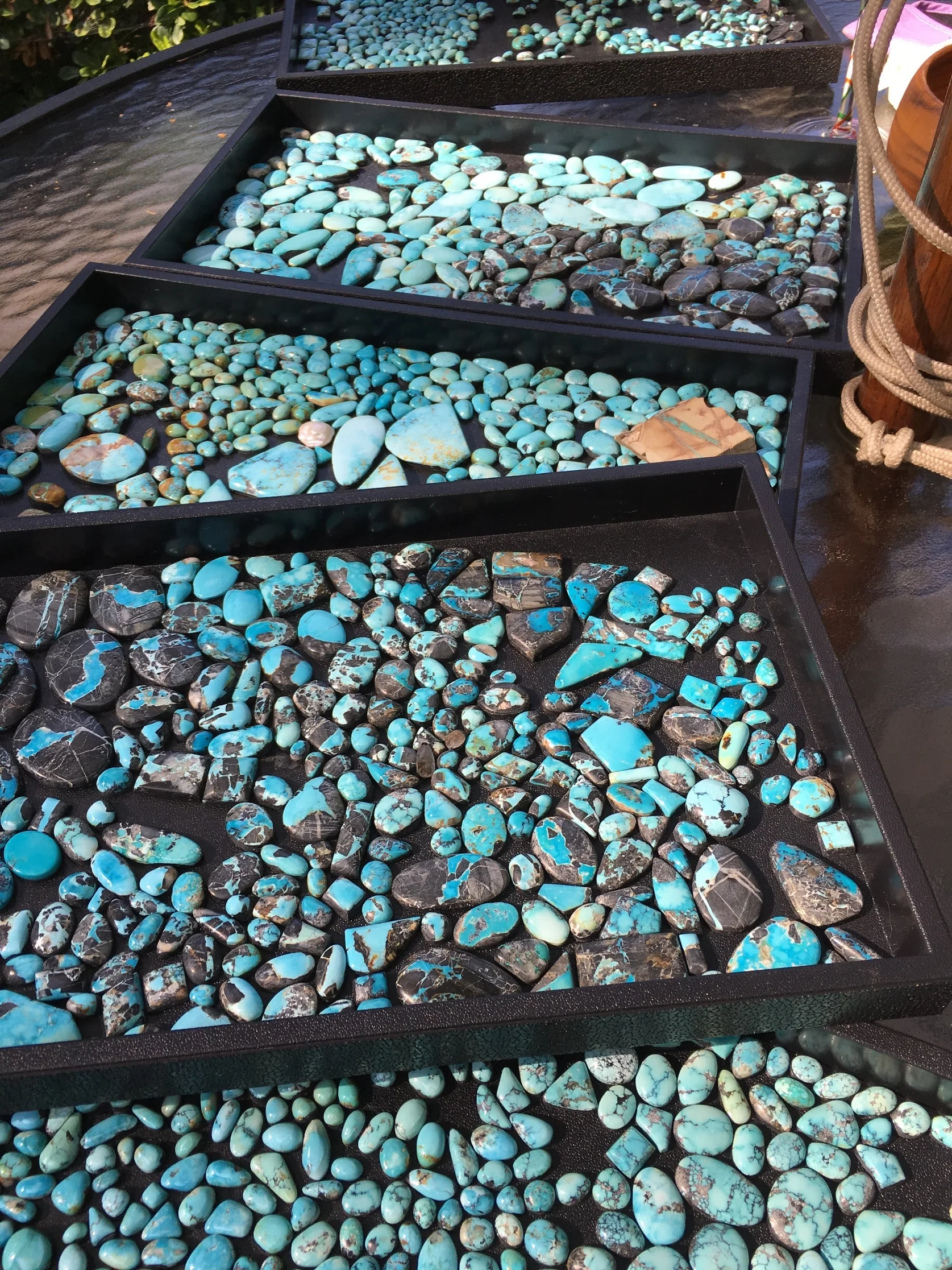 Natural, "Gem Quality" Blue Moon Turquoise Cabachons from Nevada