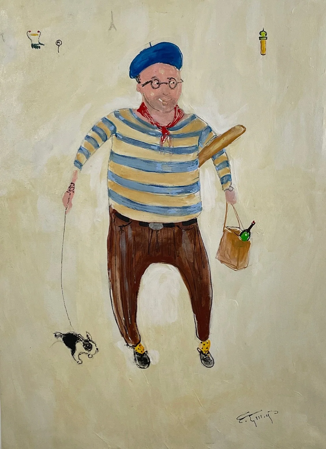 French Dude and his French Bulldog