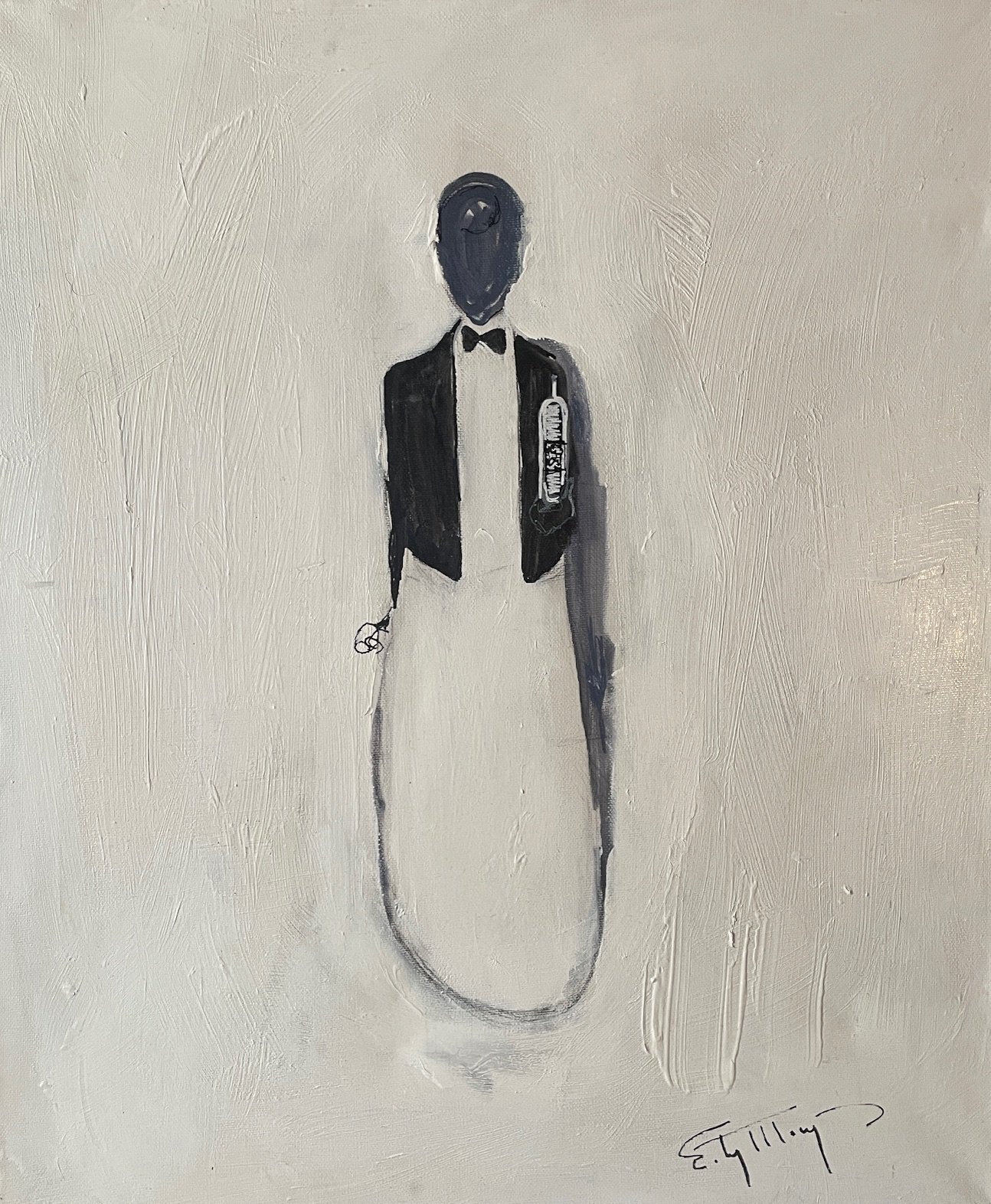 French Waiter with White Background