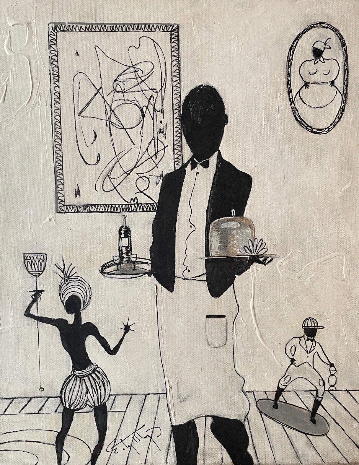 French Waiter Serving