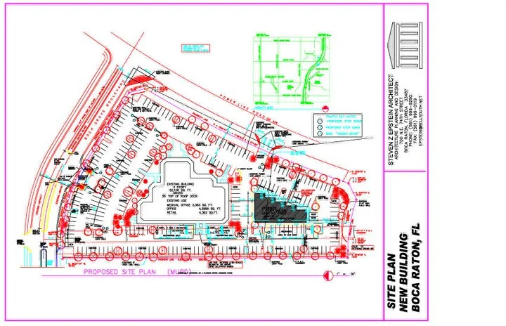 Site plan for small office building