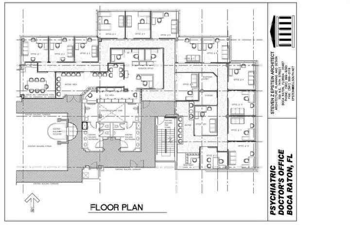 Floor plan for a doctor's office