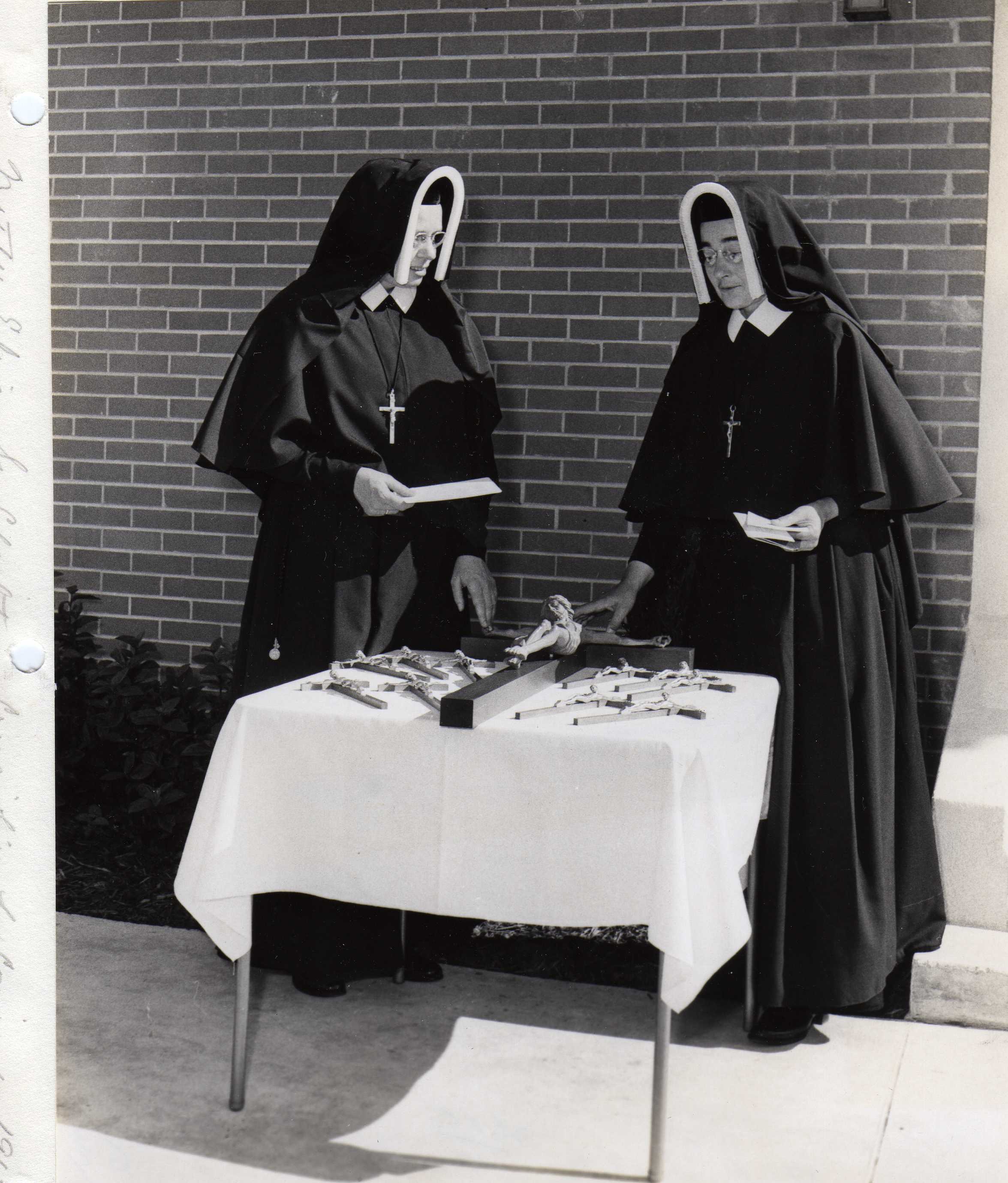 Mother Elise & Sr. Charlita Crucifixes for Convent 1967.jpg