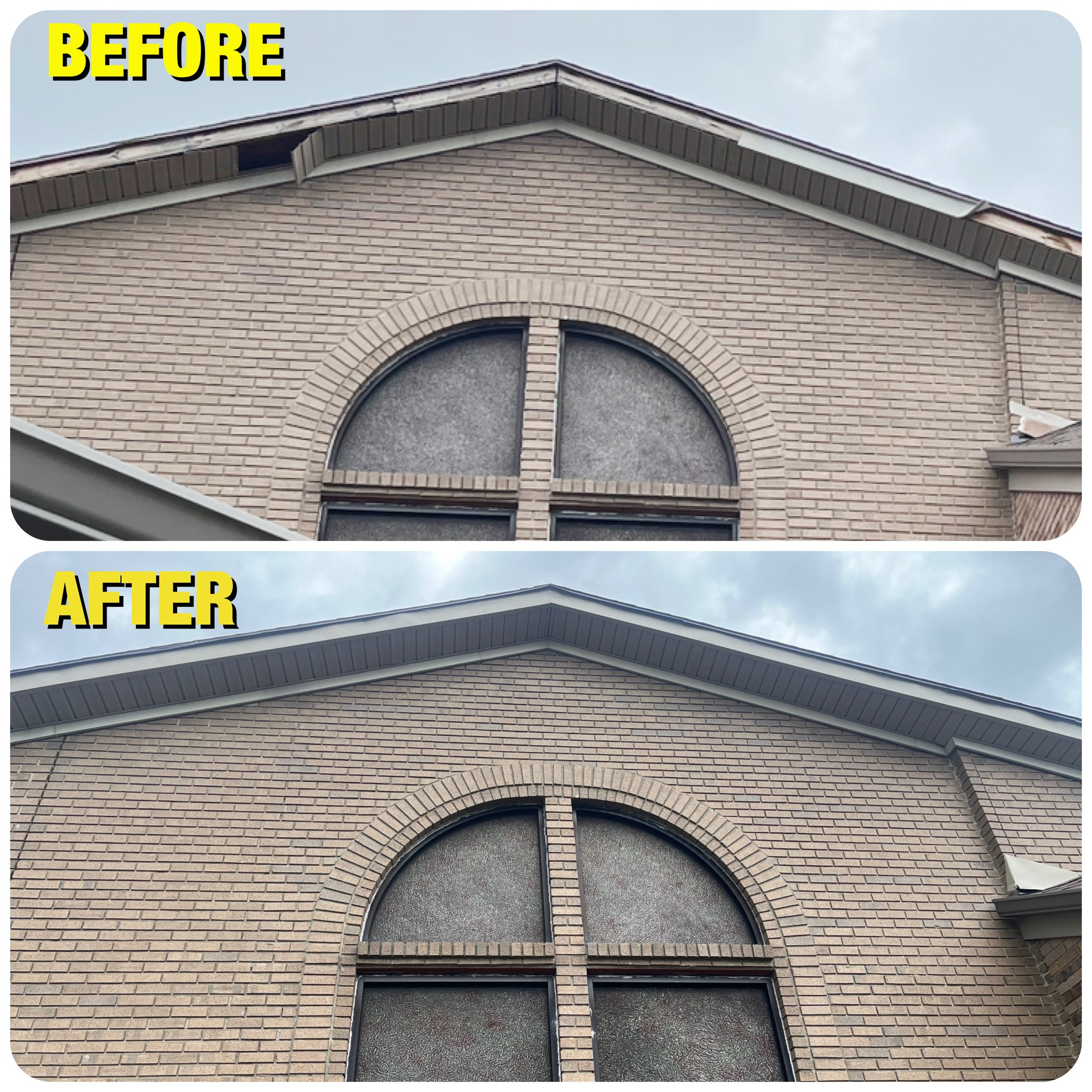 Facia and Soffit Before and After