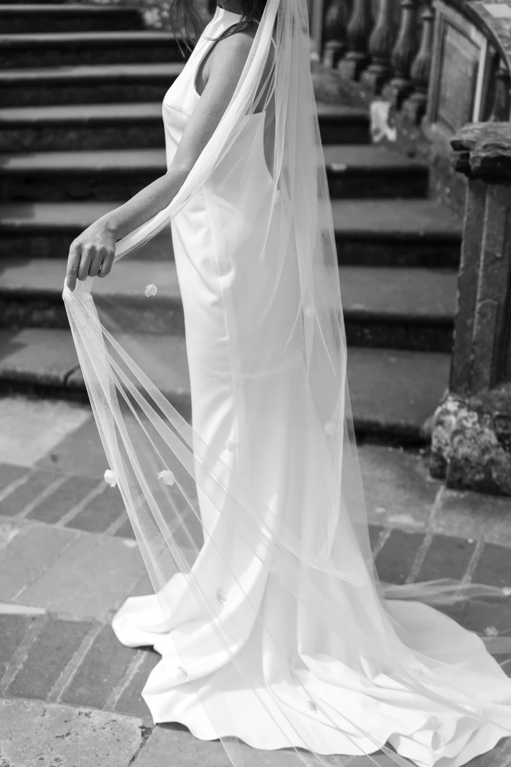 Claremont flower wedding veil  Eden b. Studio