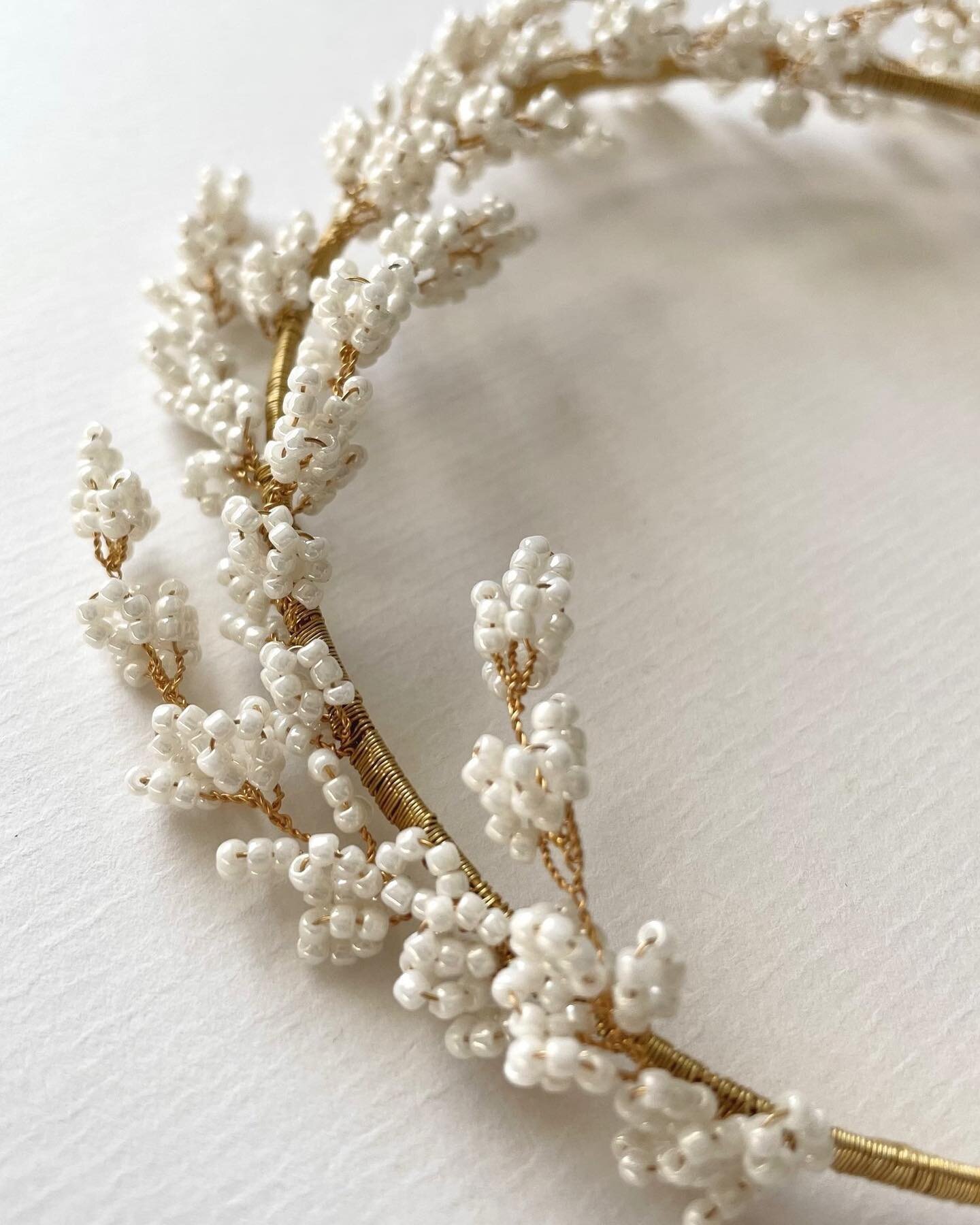 Inspired by wild heather the ELMLEY headband is beautifully organic and intricate. It&rsquo;s no surprise, it continues to be one of our most popular pieces 🖤