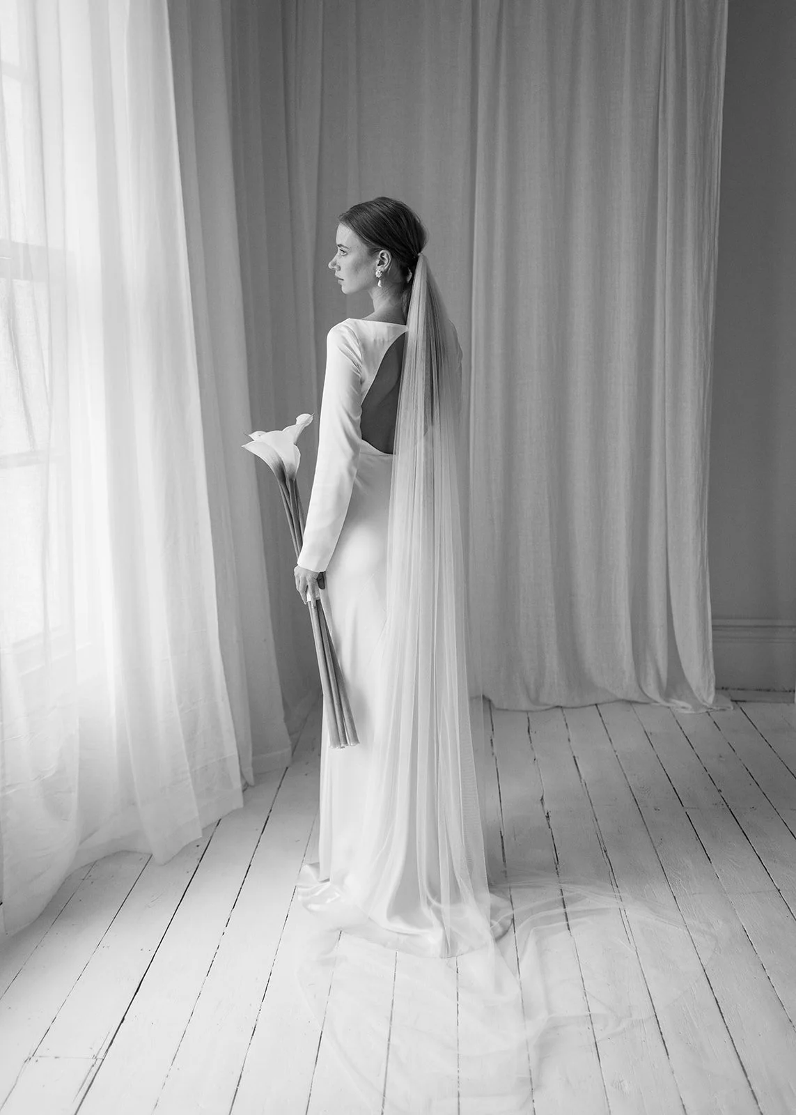 Sofia single tier wedding veil  Eden b. Studio