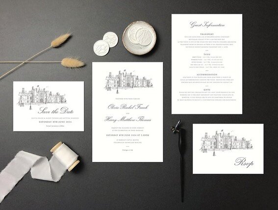 If you&rsquo;re looking for a traditional and timeless illustrated invitation suite, then look no further!
-
Our &lsquo;Classic Illustrated&rsquo; collection features a highly detailed bespoke pen and ink illustration of your church or venue, combine