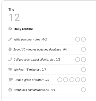 Daily Routine - No Tasks completed
