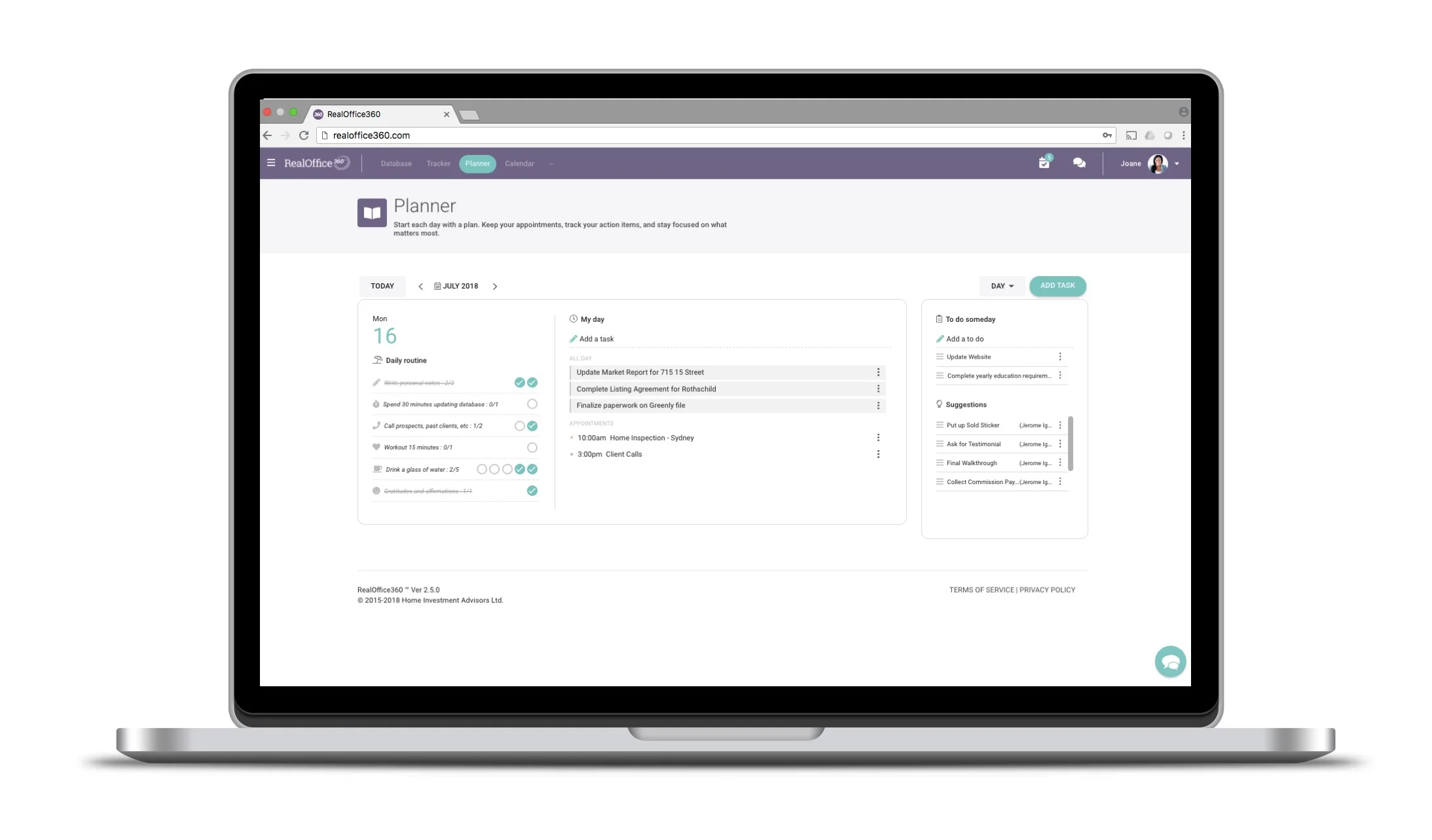 The industry's only integrated daily planner built specifically for real estate agents. Start your day with a daily routine cultivated from agent Top Producers, track your deadlines and never miss an appointment.